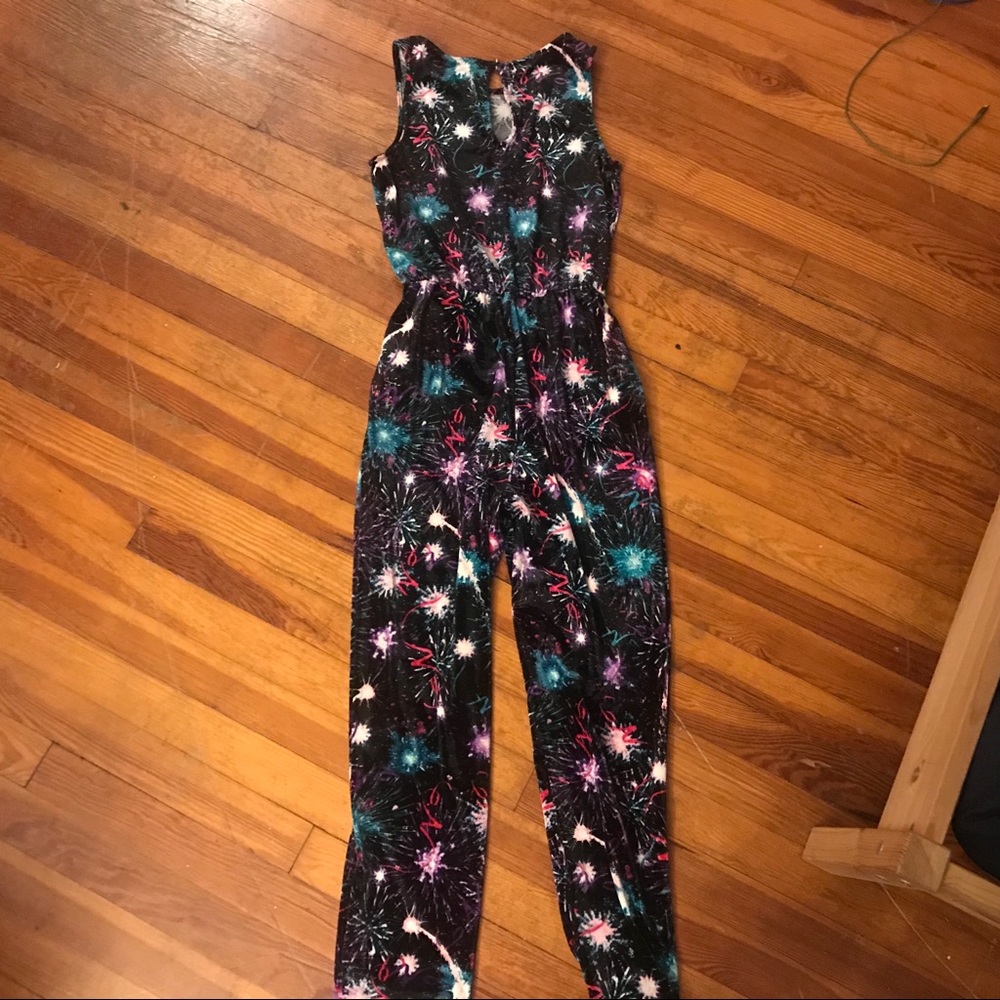 Firework pattern jumpsuit | velvet | Xhilaration